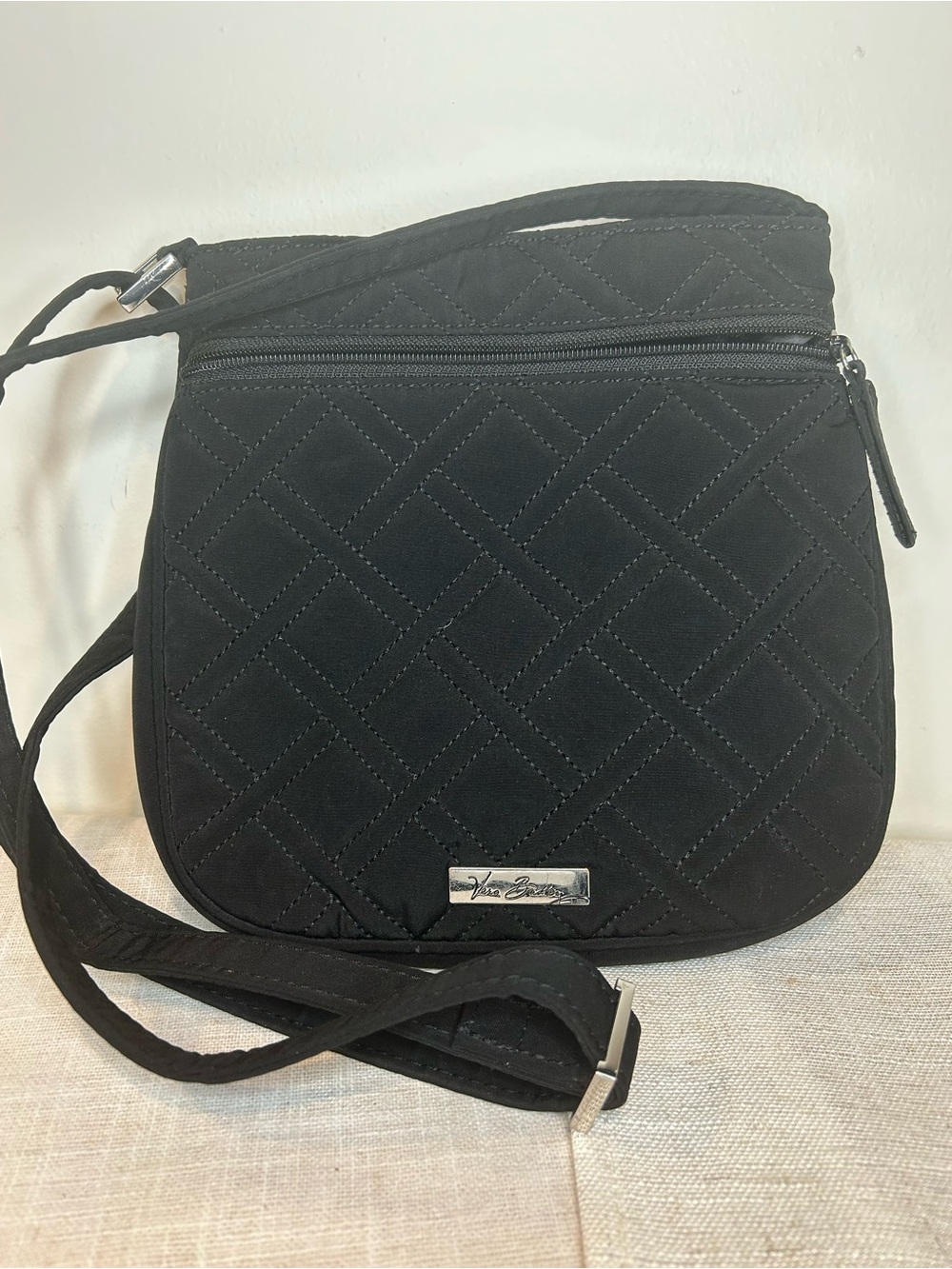 Vera Bradley Black Quilted Crossbody Purse